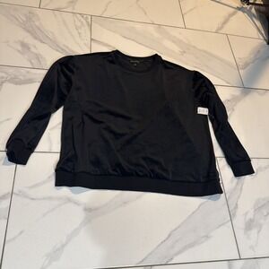 NWT Banana Republic Women's Long Sleeve Crew Neck Top, True Black, Size XXL